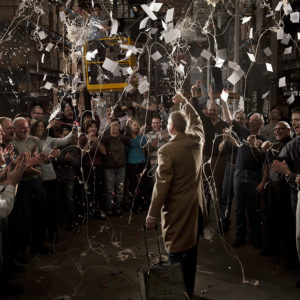 Delzer CEO returns to warehouse celebration in Wisconsin
